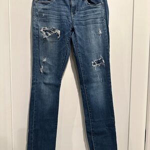 American eagle skinny regular distressed size 10 stretch jeans